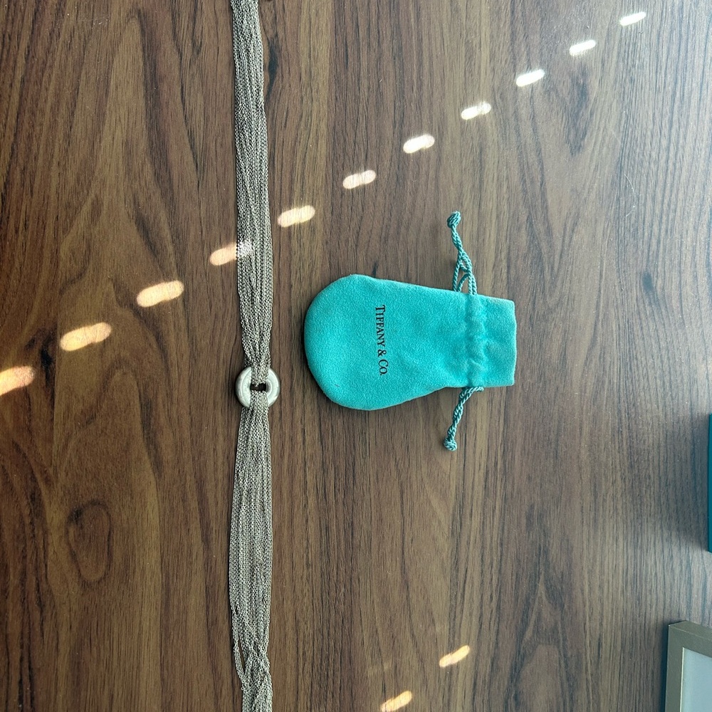 Silver Mesh Tiffany & Co Necklace with Tiffany & Co. Pouch